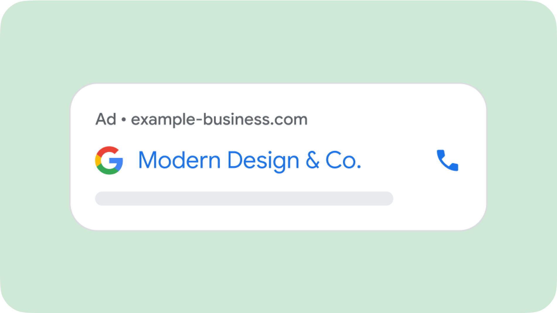  A search ad for a furniture company.